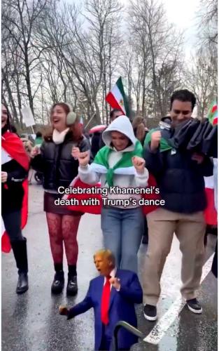 Irianians Celebrating Khamenei's Death With Trump Dance