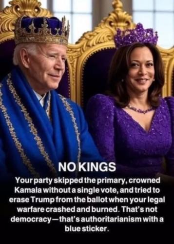 NO KINGS BIDEN AND KAMALA