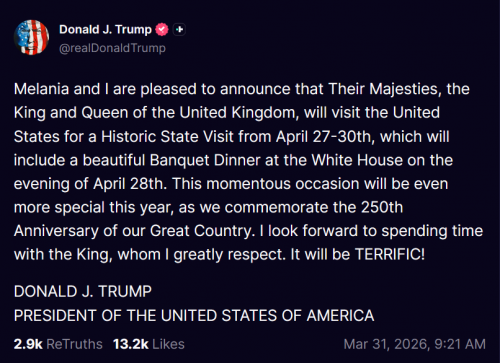 3-31-26 Trump Post
