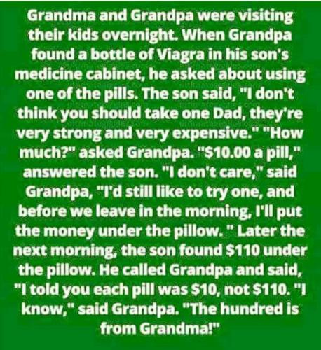 Funny - Grandpa and viagra