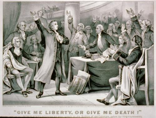 Patriot - Patrick Henry - March 23, 1775 - give me Liberty, or give me Death
