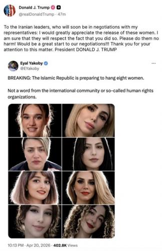 donald trump iran women
