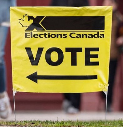 Election sign - vote today