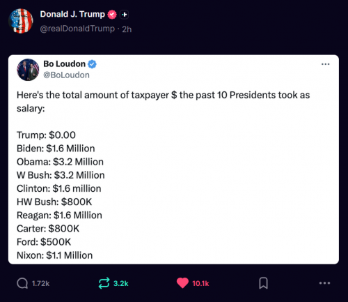 4-11-26 President Donald J. Trump works for #America for Free