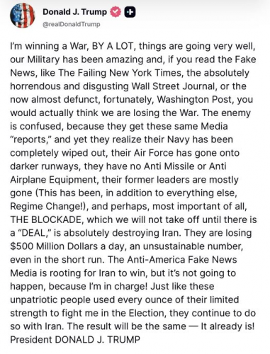 were winning the war