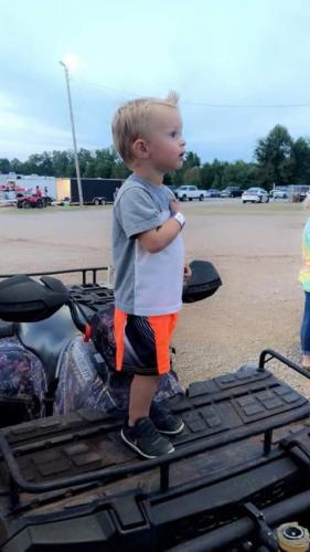 Pledge 4 - Little boy pledging