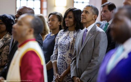 king obama and queen michael