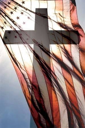Flag - With shadow of cross