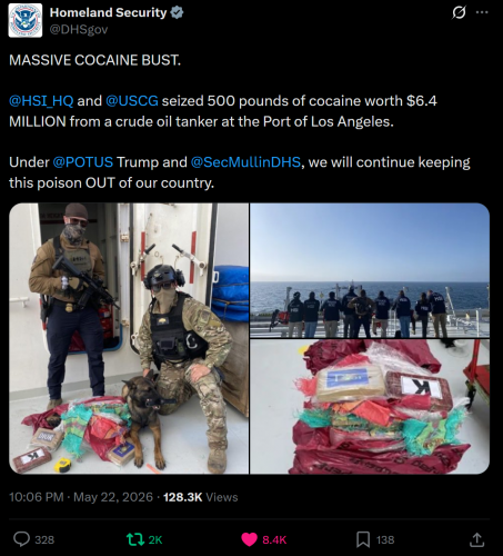 5-28-26 MASSIVE COCAINE BUST