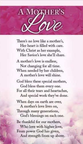 5-10-26 A MOTHERS LOVE