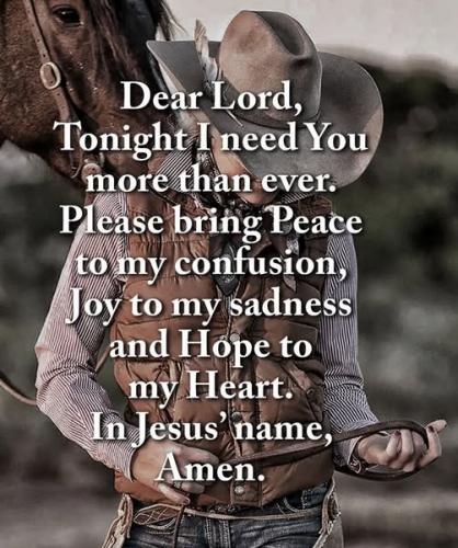 Tonight bring peace