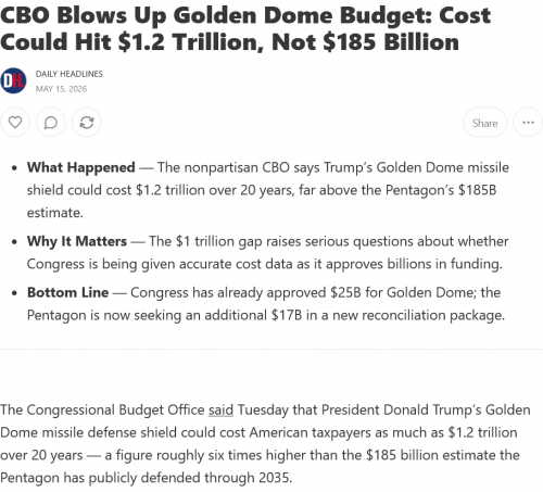 Screenshot 2026-05-15 at 08-52-36 CBO Blows Up Golden Dome Budget Cost Could Hit $1.2 Trillion Not $185 Billion