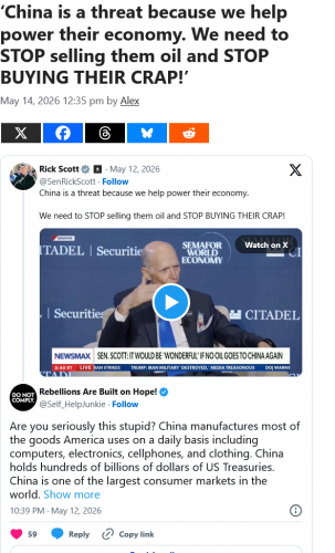 Screenshot 2026-05-14 at 17-01-02 'China is a threat because we help power their economy. We need to STOP selling them oil and STOP BUYING THEIR CRAP!' - Citizen Watch Report