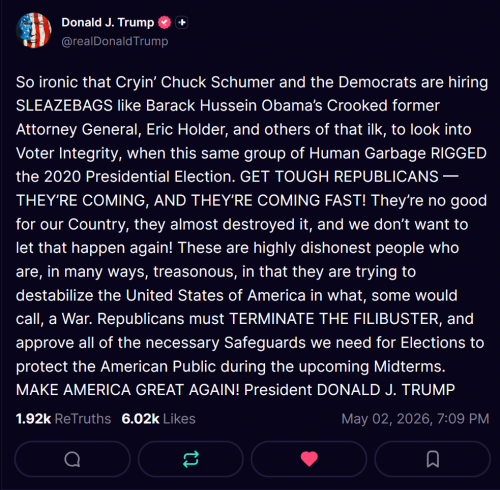 5-2-26 @POTUS ON @SenSchumer