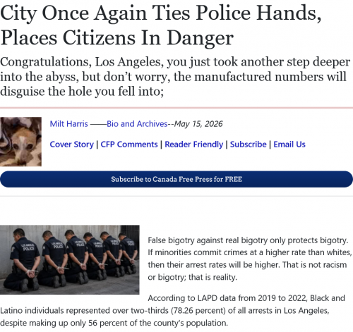 Screenshot 2026-05-15 at 14-01-02 City Once Again Ties Police Hands Places Citizens In Danger Canada Free Press