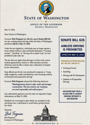 washington no joy riding