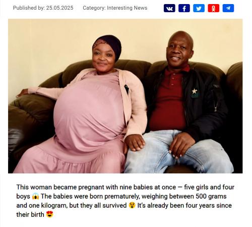 Woman has Nine Babies and ALL are Healthy 3
