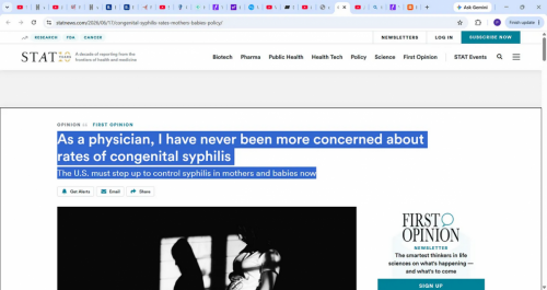 Screenshot 2026-06-21 at 10-39-53 Congenital syphilis PSA the rates are surging! Why Congenital syphilis (pregnancy maternal linked) is a sentinel event demonstrating failure of the local public health program 'As a physician [...]