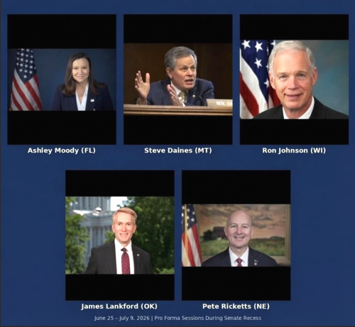 7-11-26 Senators who gaveled in pro forma sessions