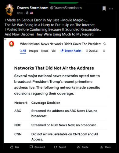 AI Answer on Presidental Address to The Nation ~Post~