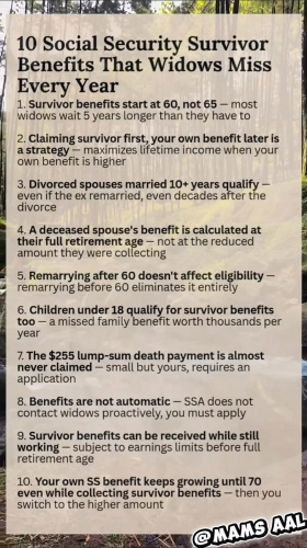 7-11-26 #SSI BENEFITS WIDOWS MISS