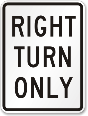 Right-Turn-Only-Traffic-Sign-K-1829