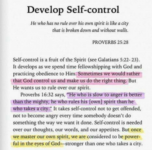 7-2-26 Develop Self Control