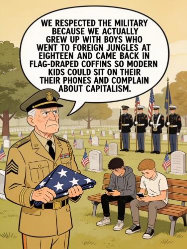 WE RESPECTED THE MILITARY   GETTR