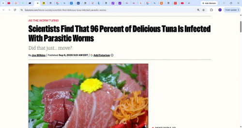Screenshot 2026-09-14 at 15-10-55 (1) hhhmmm ‘Scientists Find That 96 Percent of Delicious Tuna Is Infected With Parasitic Worms (flatworms & roundworms)’ at the same time most preparation methods will kill the
