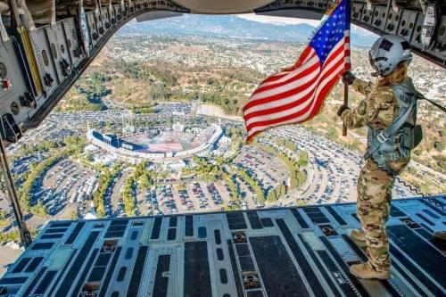 Flag - In plane above stadium 1